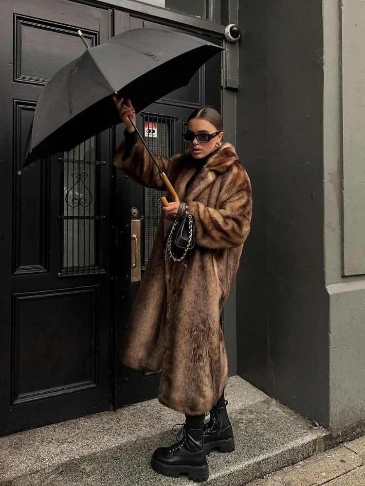 Faux Fur Long Coat