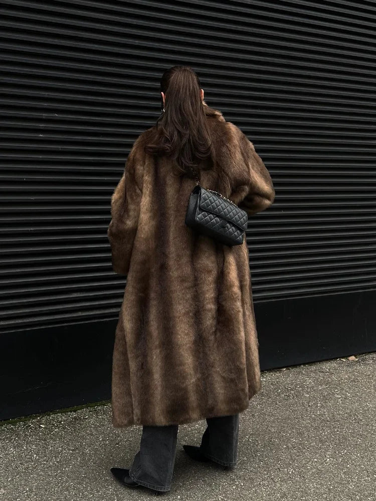 Faux Fur Long Coat