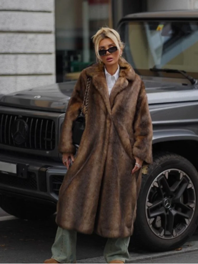 Faux Fur Long Coat